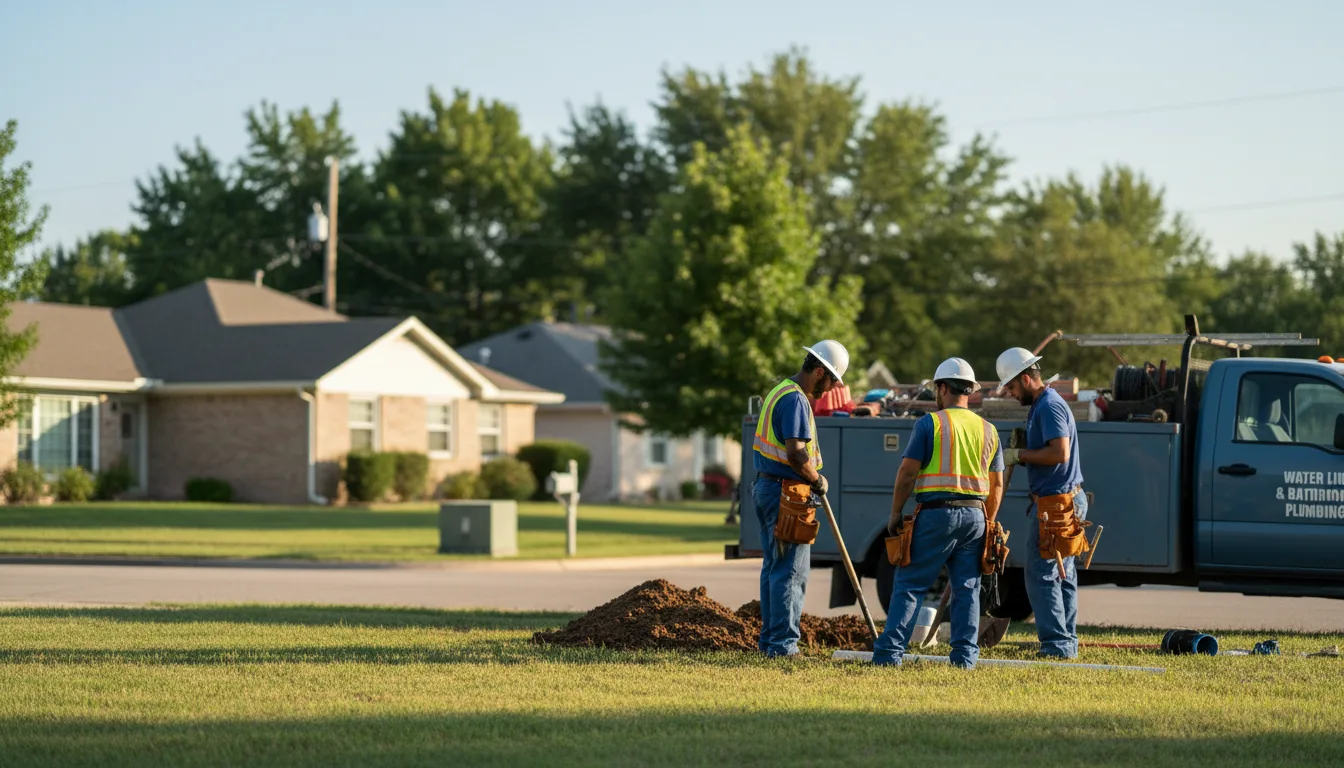 Residential water line and bathroom plumbing service in Amory, MS